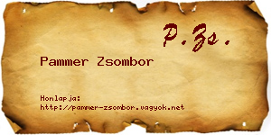 Pammer Zsombor névjegykártya